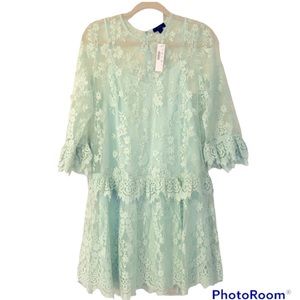 J. CREW 🆕 mint green lace dress size 8. Perfect for Spring 🌞